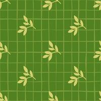 Chic and organic seamless pattern with leaves and herbs. vector