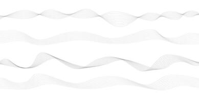 Abstract wavy stripes on a white background isolated. Wave line art, Curved smooth design. illustration EPS 10. vector