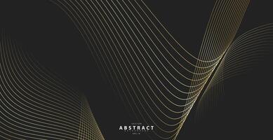 Abstract background with gold line wave. Luxury style. Tech pattern. Curved wavy line, smooth stripe. illustration. vector