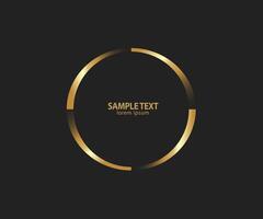 Abstract golden lines in circle form, Design element, Geometric shape with luxury style, Striped border frame for image, Technology round Logo, Spiral Illustration vector