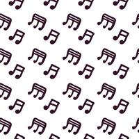 Hand drawn music symbol key or notes seamless pattern vector