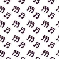 Hand drawn music symbol key or notes seamless pattern vector