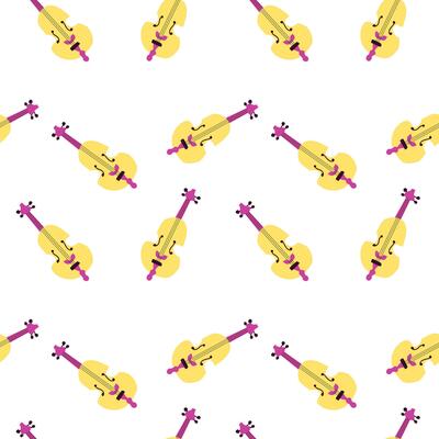 Seamless pattern for music festival. Bright background design with musical bass
