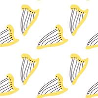 Viola instrument background - seamless pattern vector
