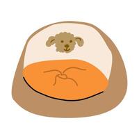 Pet bed isolated illustration vector