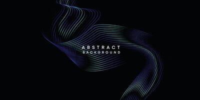 Abstract data visualization, geometric dark blue, orange, green gradient waving lines technology background. Purple, navy blue, red gradient futuristic geometric shiny wave pattern banner background vector