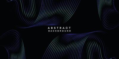 Abstract data visualization, geometric dark blue, orange, green gradient waving lines technology background. Purple, navy blue, red gradient futuristic geometric shiny wave pattern banner background vector