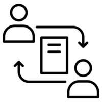 Information Flow icon line illustration vector