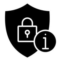 Information Security icon line illustration vector