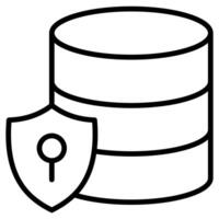 Data Protection icon line illustration vector