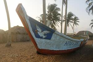 pescar barco en benin foto