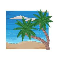 Illustration of palm tree vector