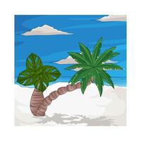 Illustration of palm tree vector