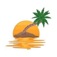 ilustración de palma árbol vector