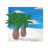 Illustration of palm tree vector