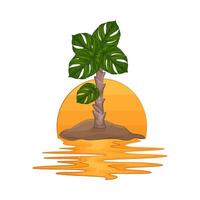 Illustration of palm tree vector