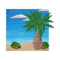 Illustration of palm tree vector