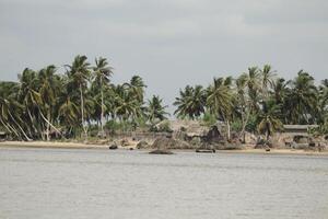 beaufitul landscape at the mono river, grand popo, benin photo