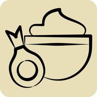 Icon Onion. related to Healthy Food symbol. hand drawn style. simple design illustration vector