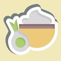 pegatina cebolla. relacionado a sano comida símbolo. sencillo diseño ilustración vector