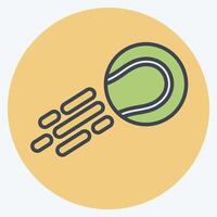 icono tenis 2. relacionado a tenis Deportes símbolo. color compañero estilo. sencillo diseño ilustración vector