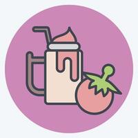 icono tomate. relacionado a sano comida símbolo. color compañero estilo. sencillo diseño ilustración vector