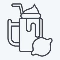 icono limón. relacionado a sano comida símbolo. línea estilo. sencillo diseño ilustración vector