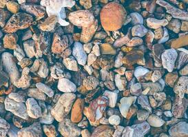 Pebble sea stones background photo