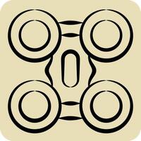 Icon Quad Copter. related to Drone symbol. hand drawn style. simple design illustration vector