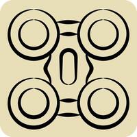 Icon Quad Copter. related to Drone symbol. hand drawn style. simple design illustration vector