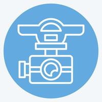 Icon Drone Camera. related to Drone symbol. blue eyes style. simple design illustration vector