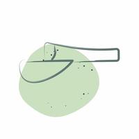 icono visera. relacionado a tenis Deportes símbolo. color Mancha estilo. sencillo diseño ilustración vector