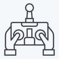Icon Control. related to Drone symbol. line style. simple design illustration vector