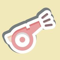 Sticker Whistle. related to Tennis Sports symbol. simple design illustration vector