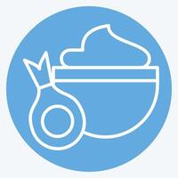 icono cebolla. relacionado a sano comida símbolo. azul ojos estilo. sencillo diseño ilustración vector