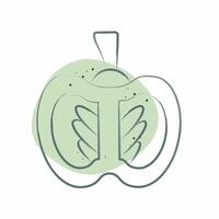 icono calabaza. relacionado a sano comida símbolo. color Mancha estilo. sencillo diseño ilustración vector
