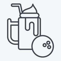 Icon Nourishing Drink. related to Healthy Food symbol. line style. simple design illustration vector