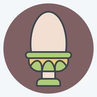 icono hervido huevo. relacionado a sano comida símbolo. color compañero estilo. sencillo diseño ilustración vector