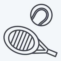 Icon Tennis. related to Tennis Sports symbol. line style. simple design illustration vector