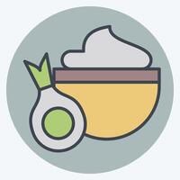 icono cebolla. relacionado a sano comida símbolo. color compañero estilo. sencillo diseño ilustración vector