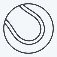 icono tenis pelota. relacionado a tenis Deportes símbolo. línea estilo. sencillo diseño ilustración vector