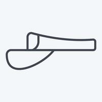 icono visera. relacionado a tenis Deportes símbolo. línea estilo. sencillo diseño ilustración vector