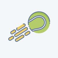 icono tenis 2. relacionado a tenis Deportes símbolo. garabatear estilo. sencillo diseño ilustración vector