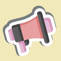 Sticker Megaphone. related to Tennis Sports symbol. simple design illustration vector