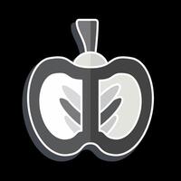 Icon Pumpkin. related to Healthy Food symbol. glossy style. simple design illustration vector