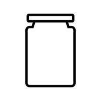 Simple jar icon. Container. vector