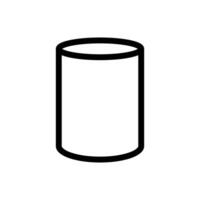 Cylinder icon. A round cylinder. vector