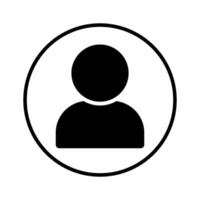 Round anonymous person icon. vector
