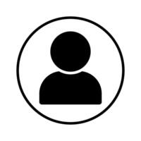 Round anonymous person icon. vector