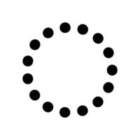 Circle icon composed of circles. vector